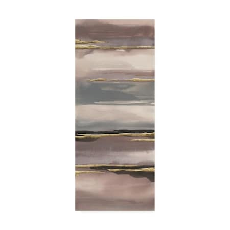Chris Paschke 'Gilded Morning Fog Iv Gold' Canvas Art,20x47